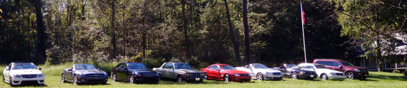 9 M-B owner vehicles at Jacobsburg Historical Society